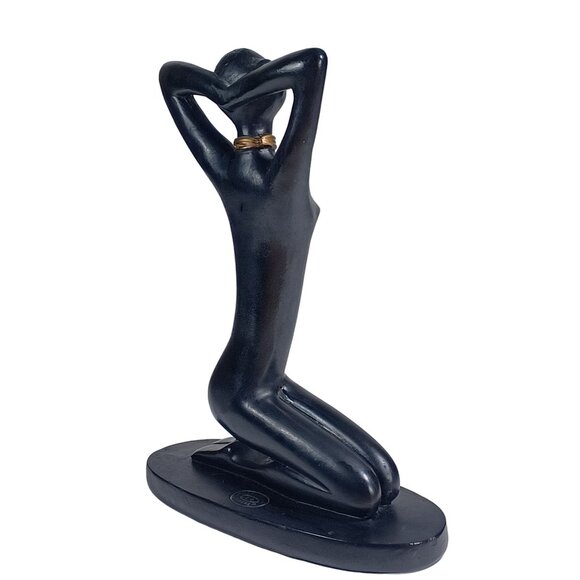 Rare Alexander Backer Chalkware Nude Black Masai Woman Art Deco Figurine MCM - Picture 6 of 8